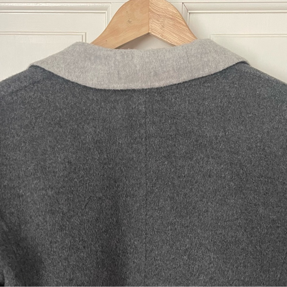 Talbots Double Faced Wool Blazer Size 10 Gray Office Work Career Professional - Picture 10 of 12